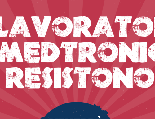 Presidio con musica per i lavoratori Medtronic